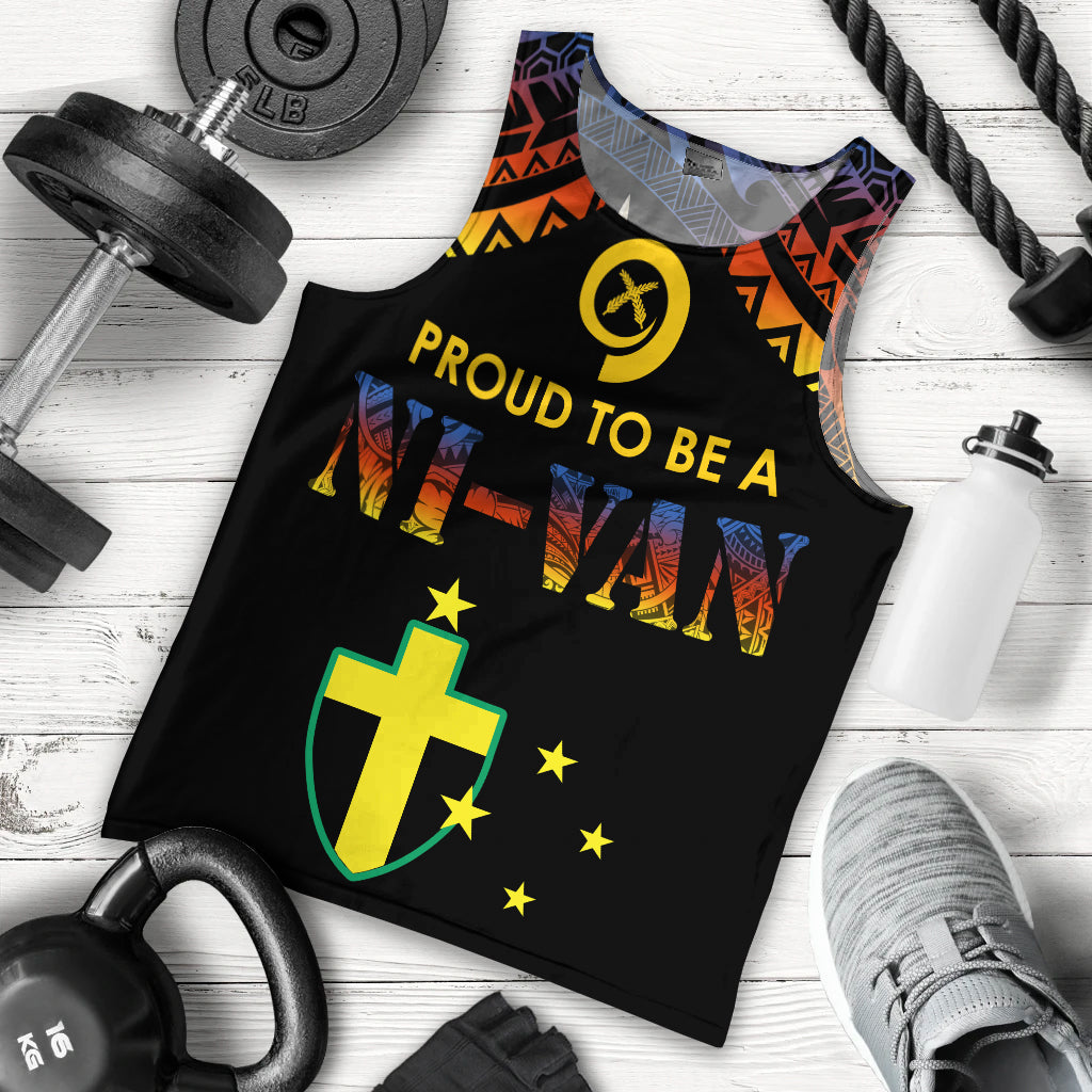 Vanuatu Proud To Be A Ni Van Polynesian Pattern Men Tank Top Tafea Province