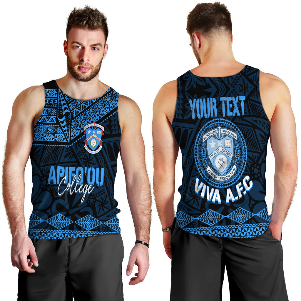 Personalised Tonga Apifo'ou College Men Tank Top Viva AFC Black