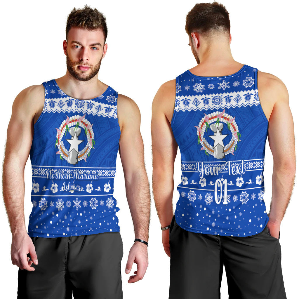 Custom Personalised Northern Mariana Islands Christmas Men Tank Top Simple Style