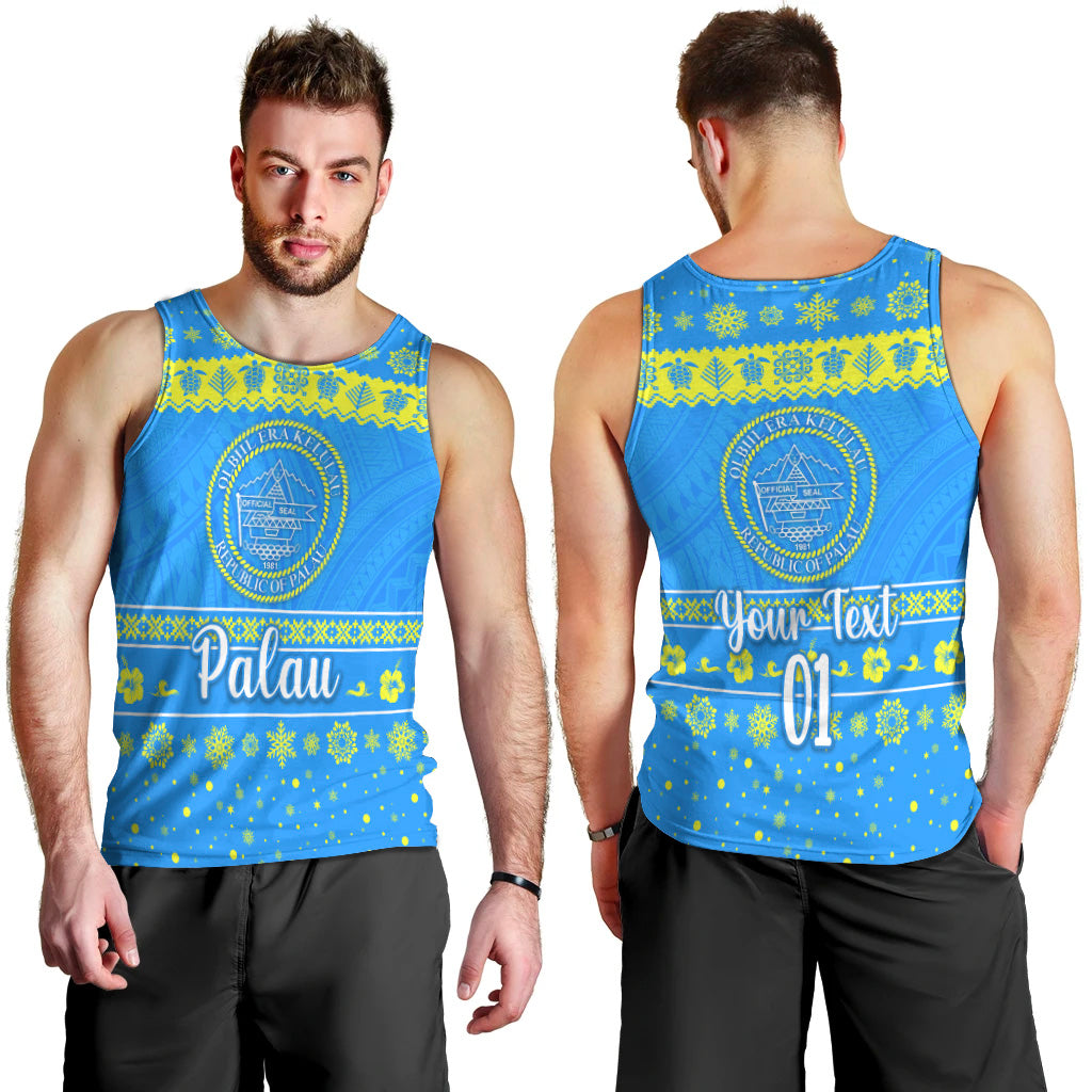 Custom Personalised Palau Christmas Men Tank Top Simple Style