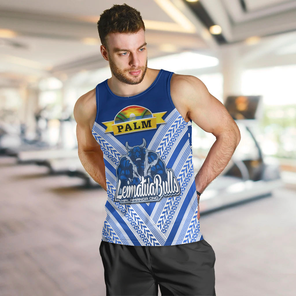 Mate Ma'a Tonga Men Tank Top Leimatu'a Bulls Creative Style Blue