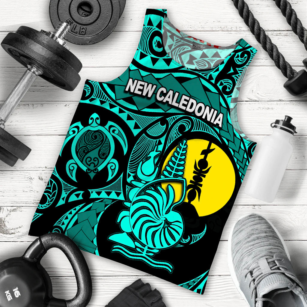 New Caledonia Men's Tank Top Turquoise Color
