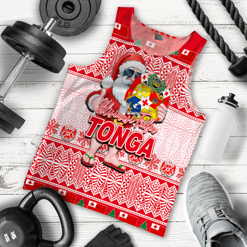 Tonga Christmas Men's Tank Top Cool Santa Claus