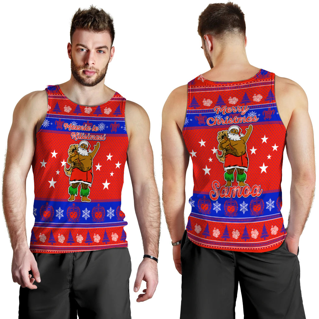 Samoa Christmas Maunia Le Kilisimasi Santa Polynesia Tatoo Men Tank Top