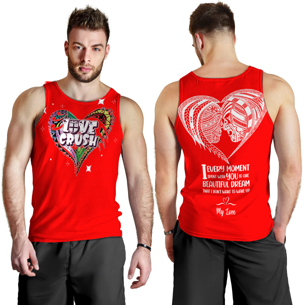 Fiji Valentine Couple Heart Men Tank Top