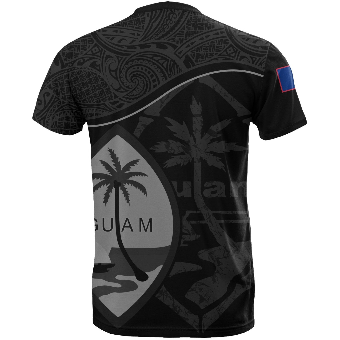 Guam T Shirts Guam Flag Black A02