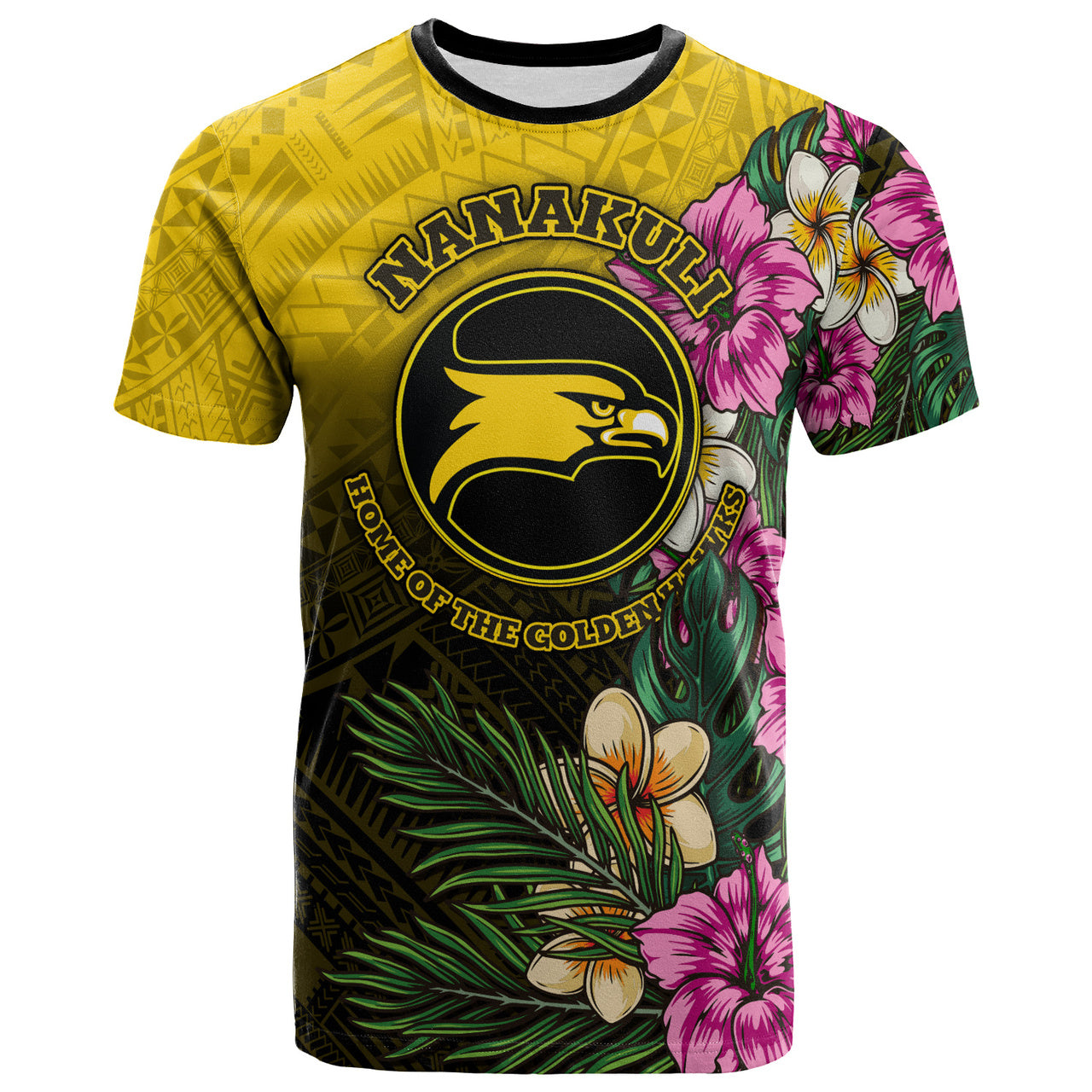 Hawaii Custom Personalised T Shirt Nanakuli High and Intermediate School Hawaiian Tropical Flowers