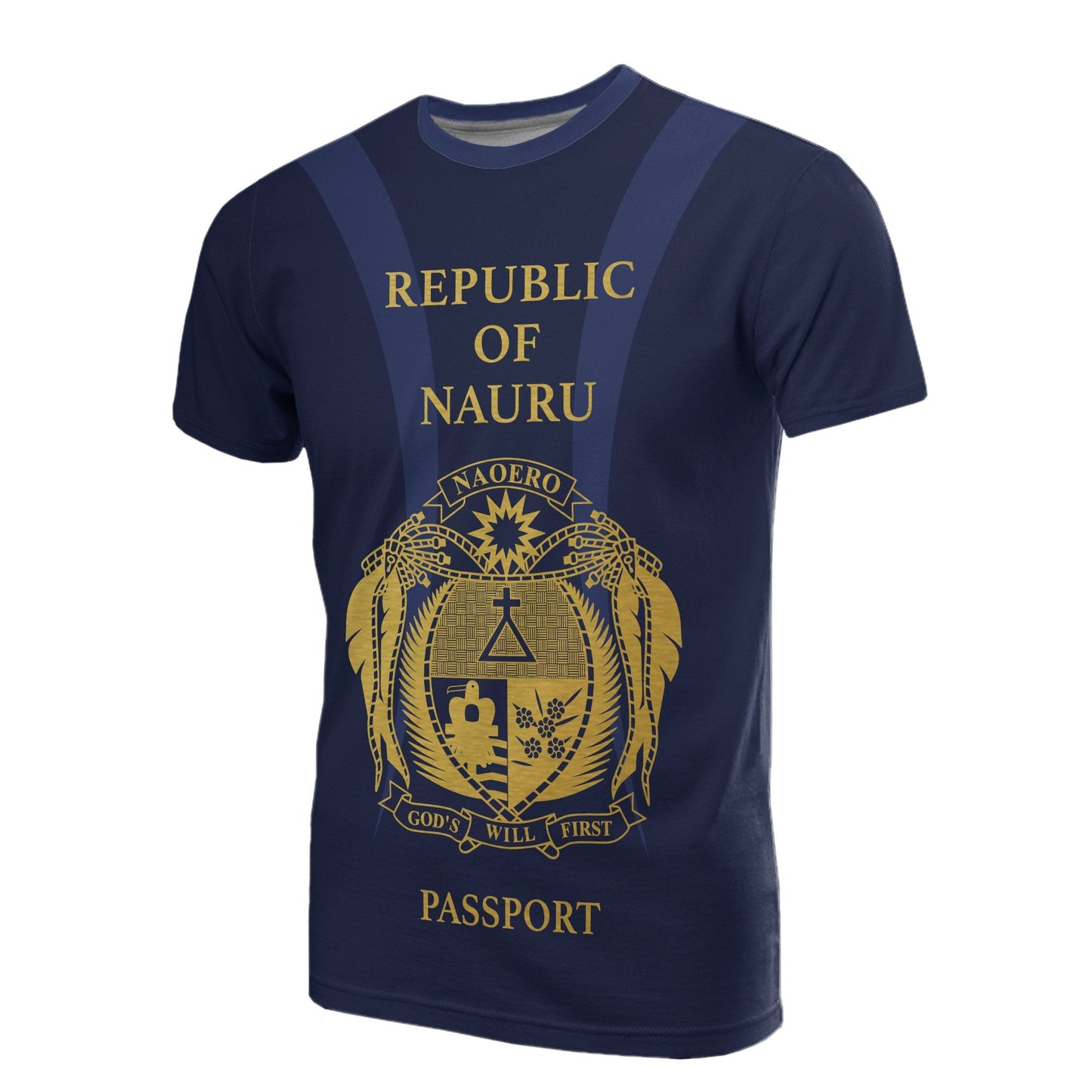Nauru All Over Print T Shirt Republic Of Nauru Passport