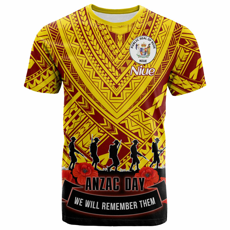 Niue T Shirt Niue Anzac Remembrance Day T Shirt