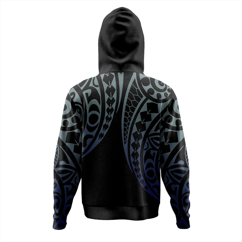 Northern Mariana Islands Hoodie Kakau Style Blue Hoodie