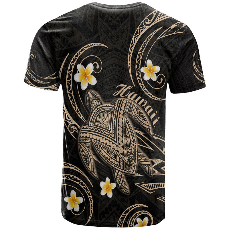 Hawaii T Shirt Hawaiian Turtle Plumeria Mixed Polynesian Nude Style