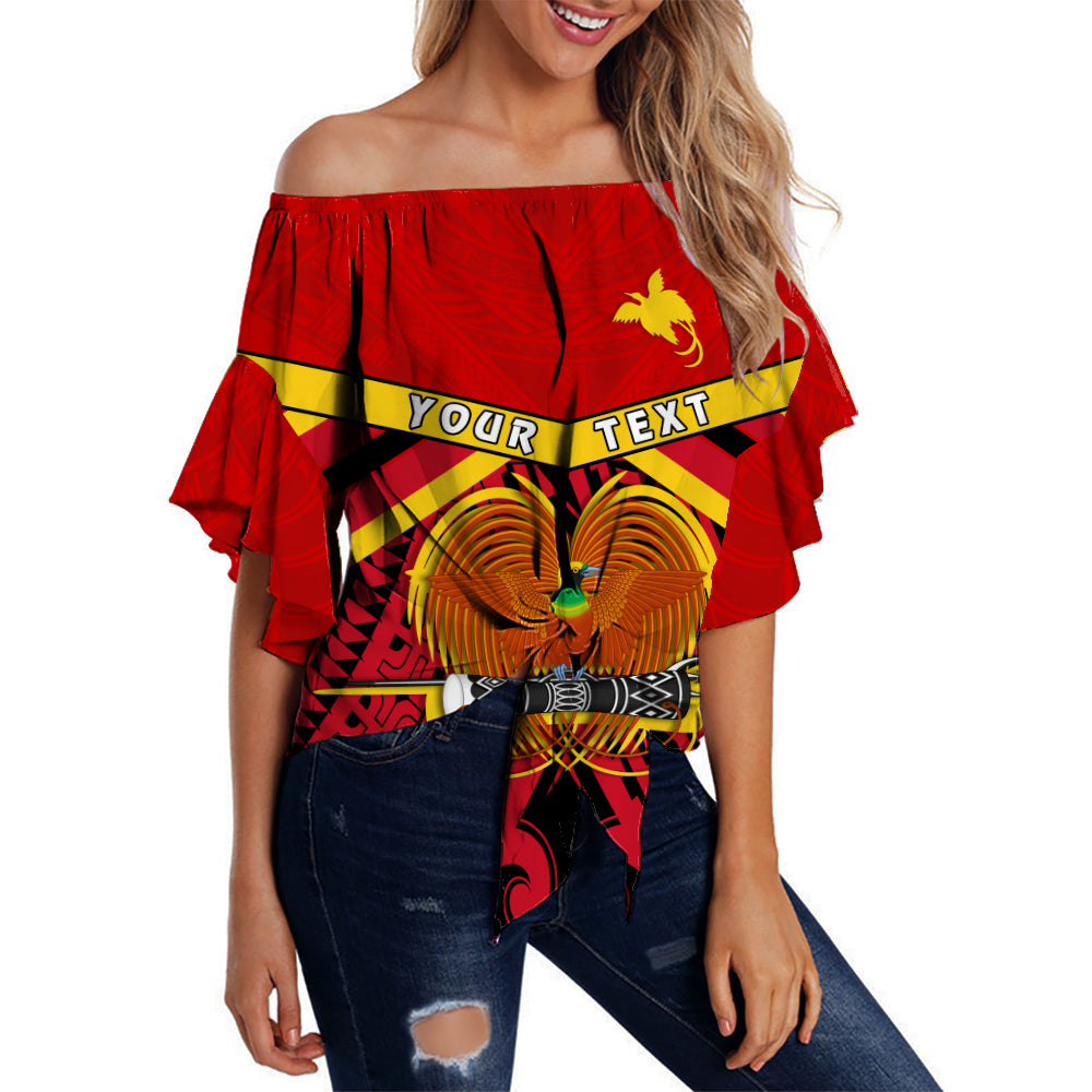 (Custom Personalised) Papua New Guinea Off Shoulder Waist Wrap Top the One and Only