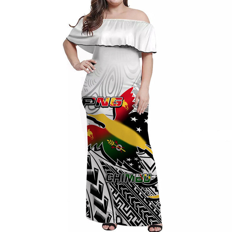 Papua New Guinea And Chimbu Province Off Shoulder Long Dress