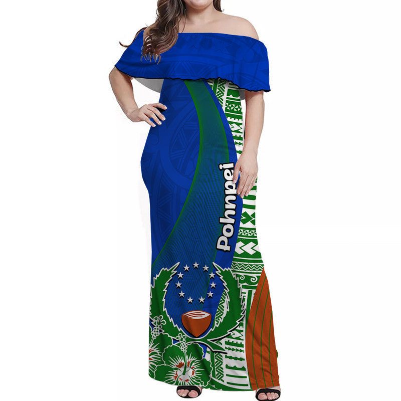 Pohnpei Of Micronesia Off Shoulder Long Dress Vibe Style