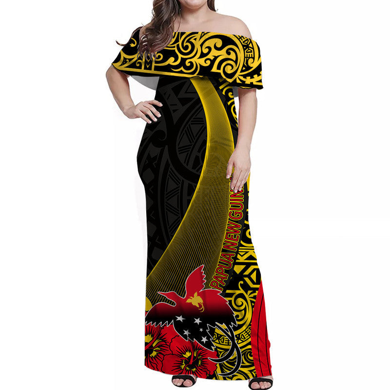 Papua New Guinea Off Shoulder Long Dress Vibe Style