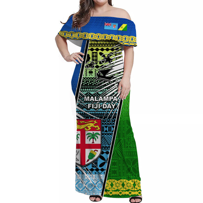 Vanuatu Malampa Fiji Day Off Shoulder Long Dress 2022