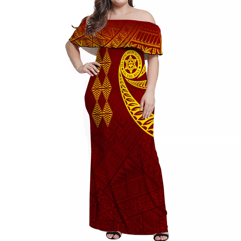 Tonga Ha'apai High School Off Shoulder Long Dress HHS To The Best
