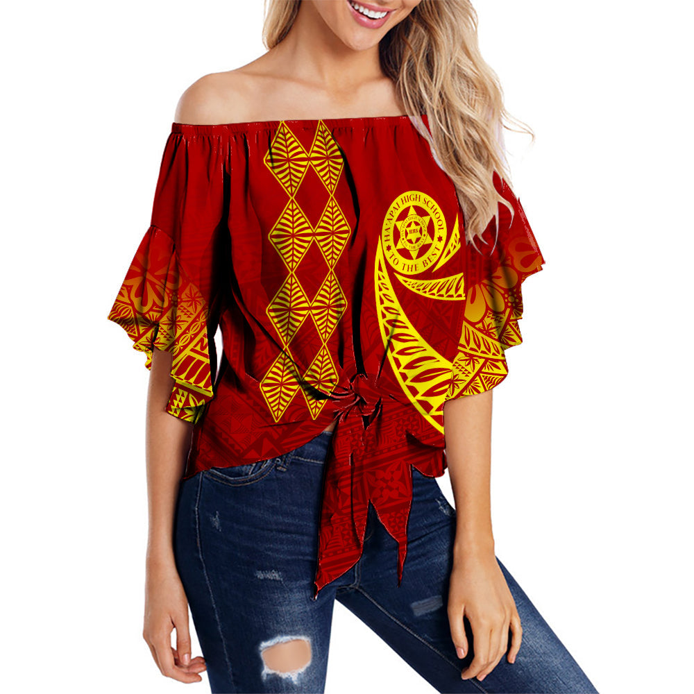 Tonga Ha'apai High School Off Shoulder Waist Wrap Top HHS To The Best