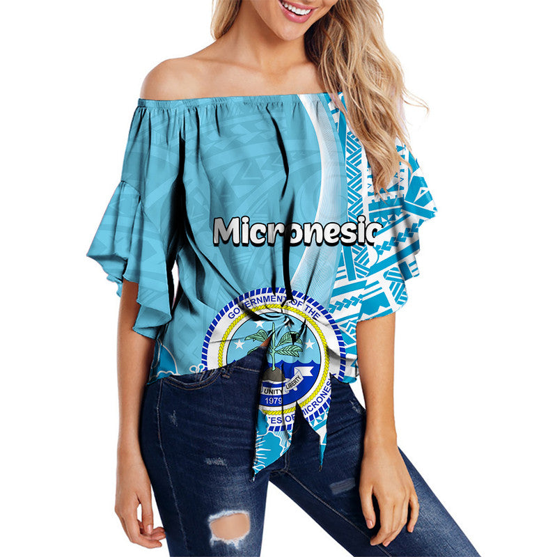 Micronesia Off Shoulder Waist Wrap Top Vibe Style