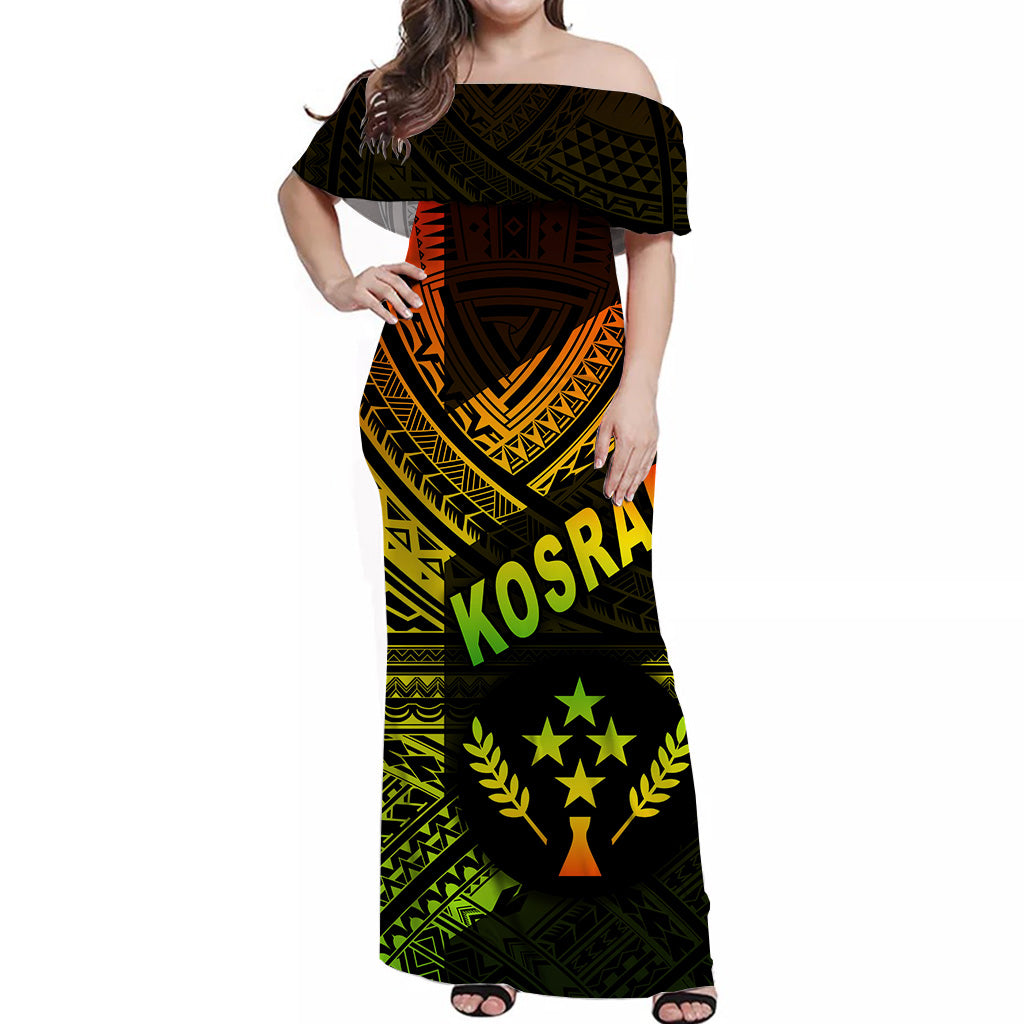 FSM Kosrae Off Shoulder Long Dress Original Vibes Reggae