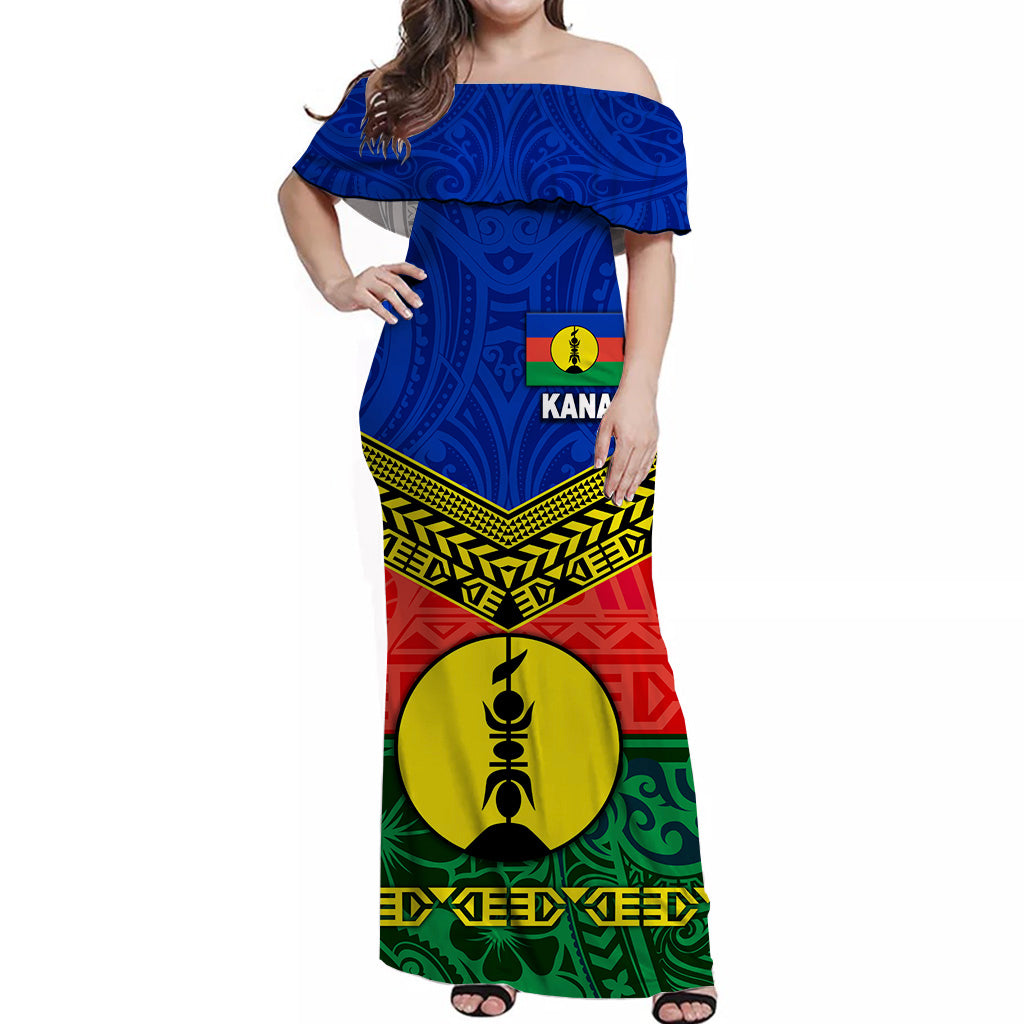 New Caledonia Kanaky Off Shoulder Long Dress Kanaky Vibes