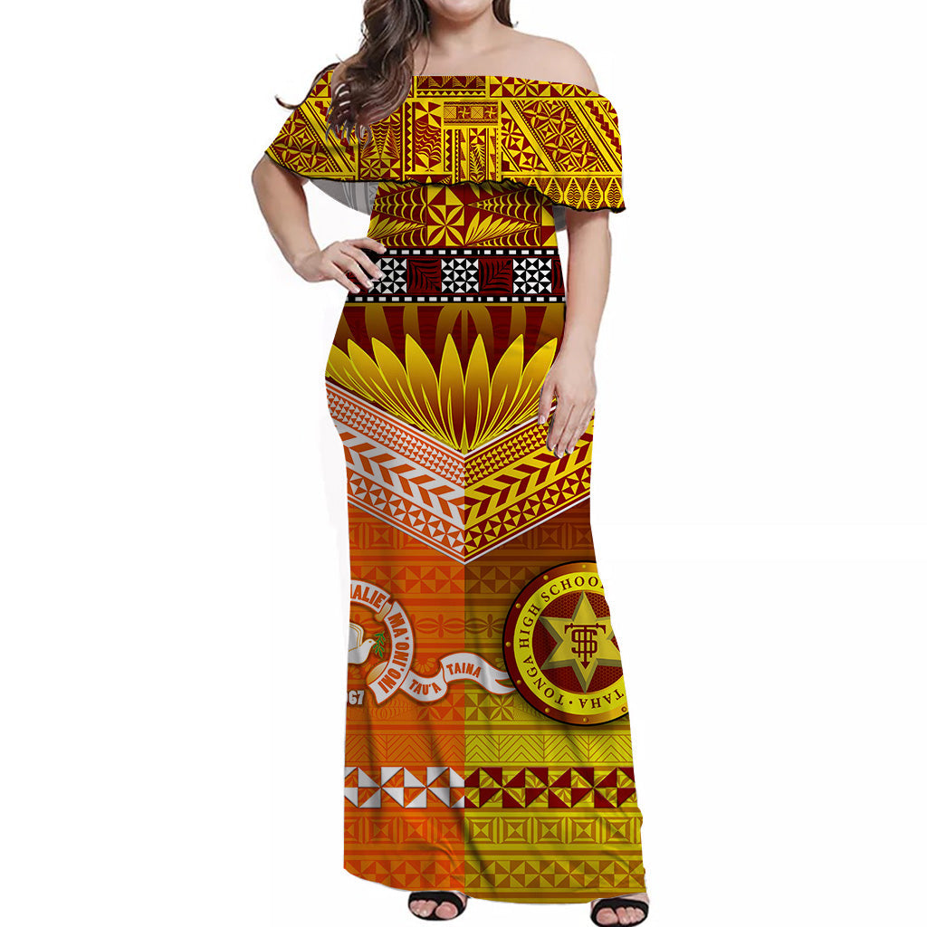 Tonga Tailulu College And Tonga High School Off Shoulder Long Dress Together Unique Style