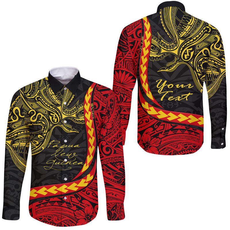 (Custom Personalised) Papua New Guinea Hawaii Long Sleeve Button Shirt Unique Bird Style