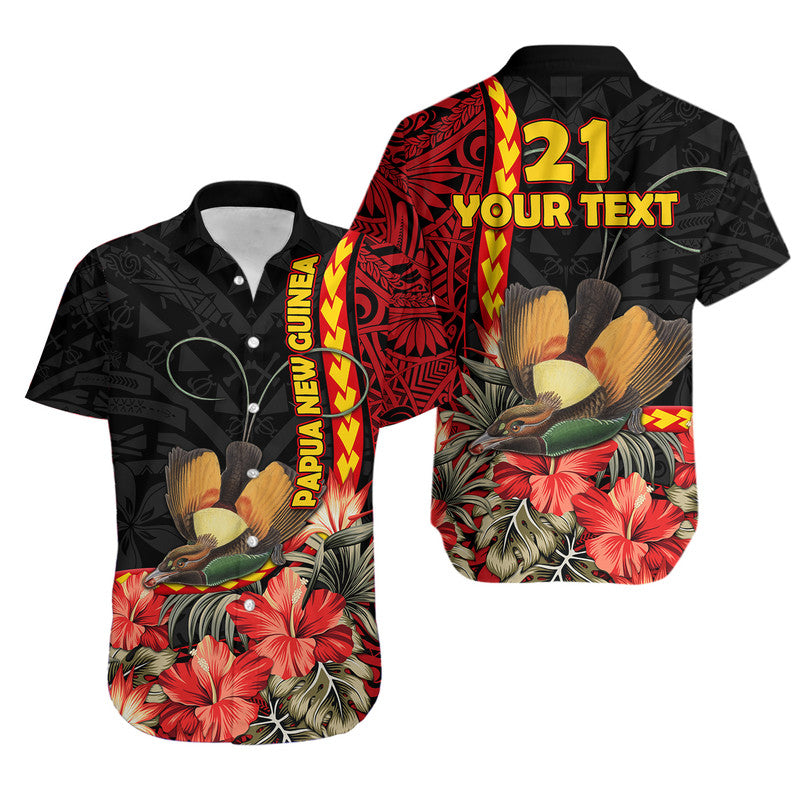 Custom Personalised Papua New Guinea Hawaiian Shirt Unique Bird With Tropical Vintage Plant