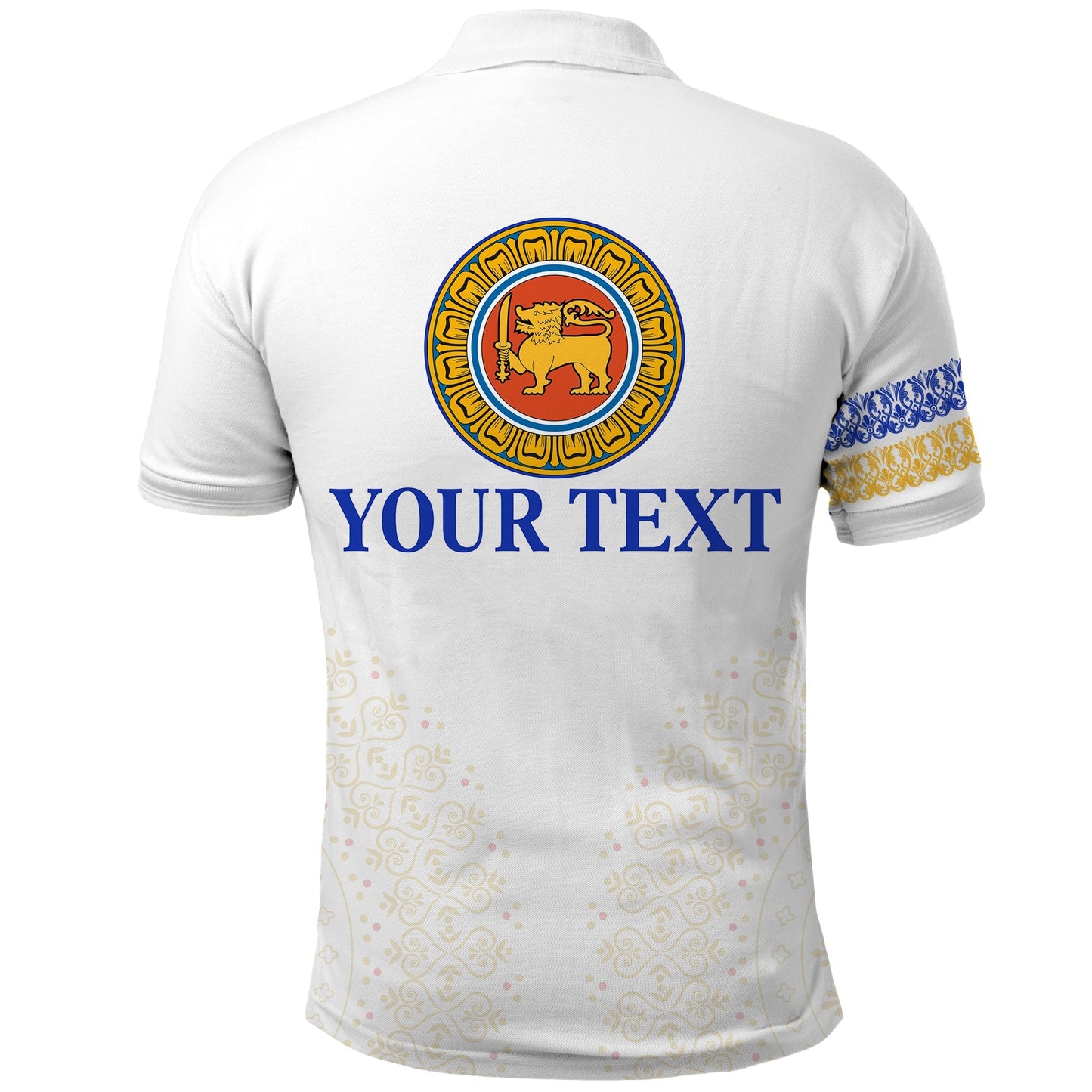 Custom Sri Lanka Polo Shirt Traditional Pattern and Elephants