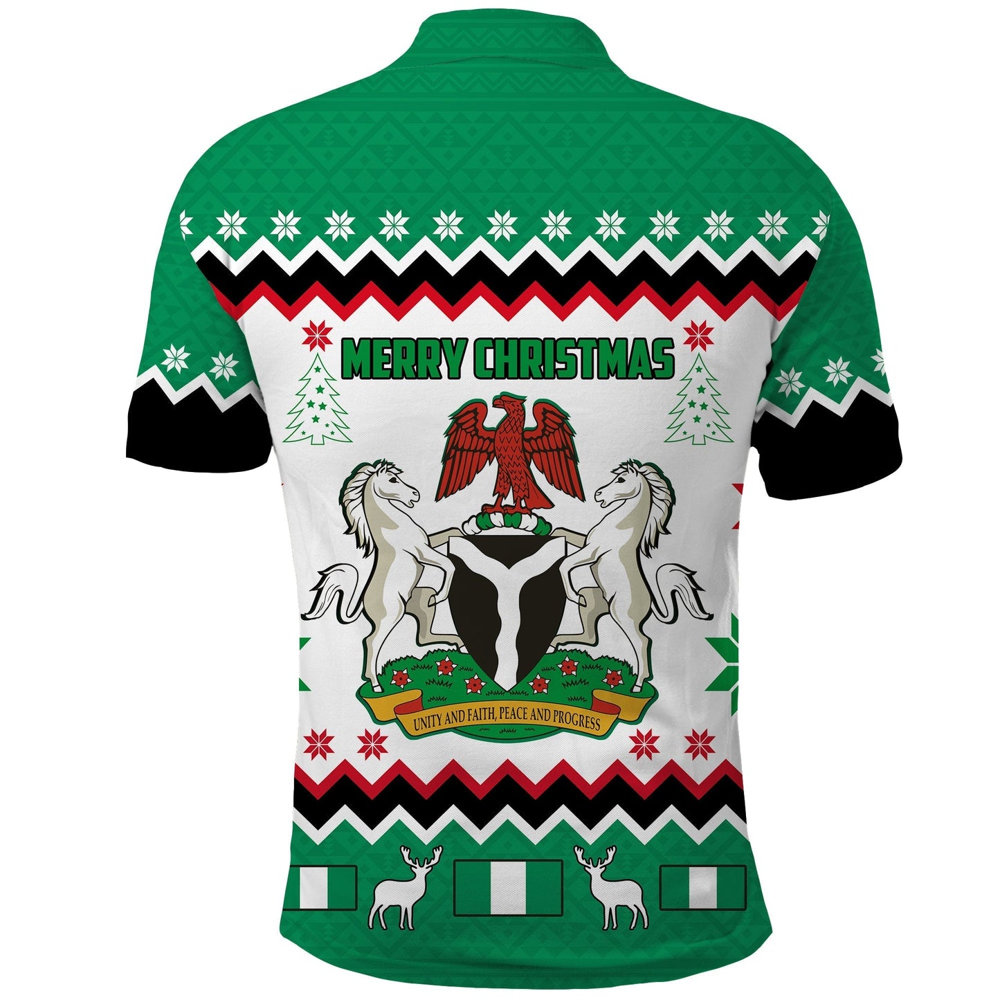 Custom Nigeria Polo Shirt Christmas African Pattern