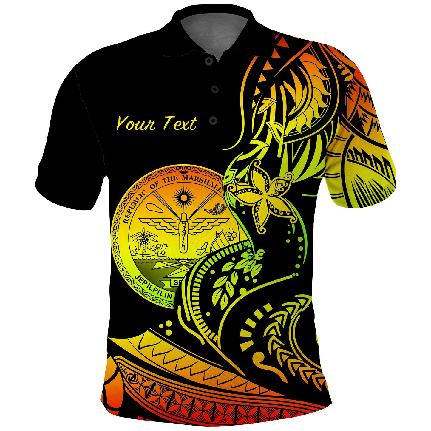 Custom Personalised Marshall Islands Polo Shirt Proud Seal Star Version Reggae