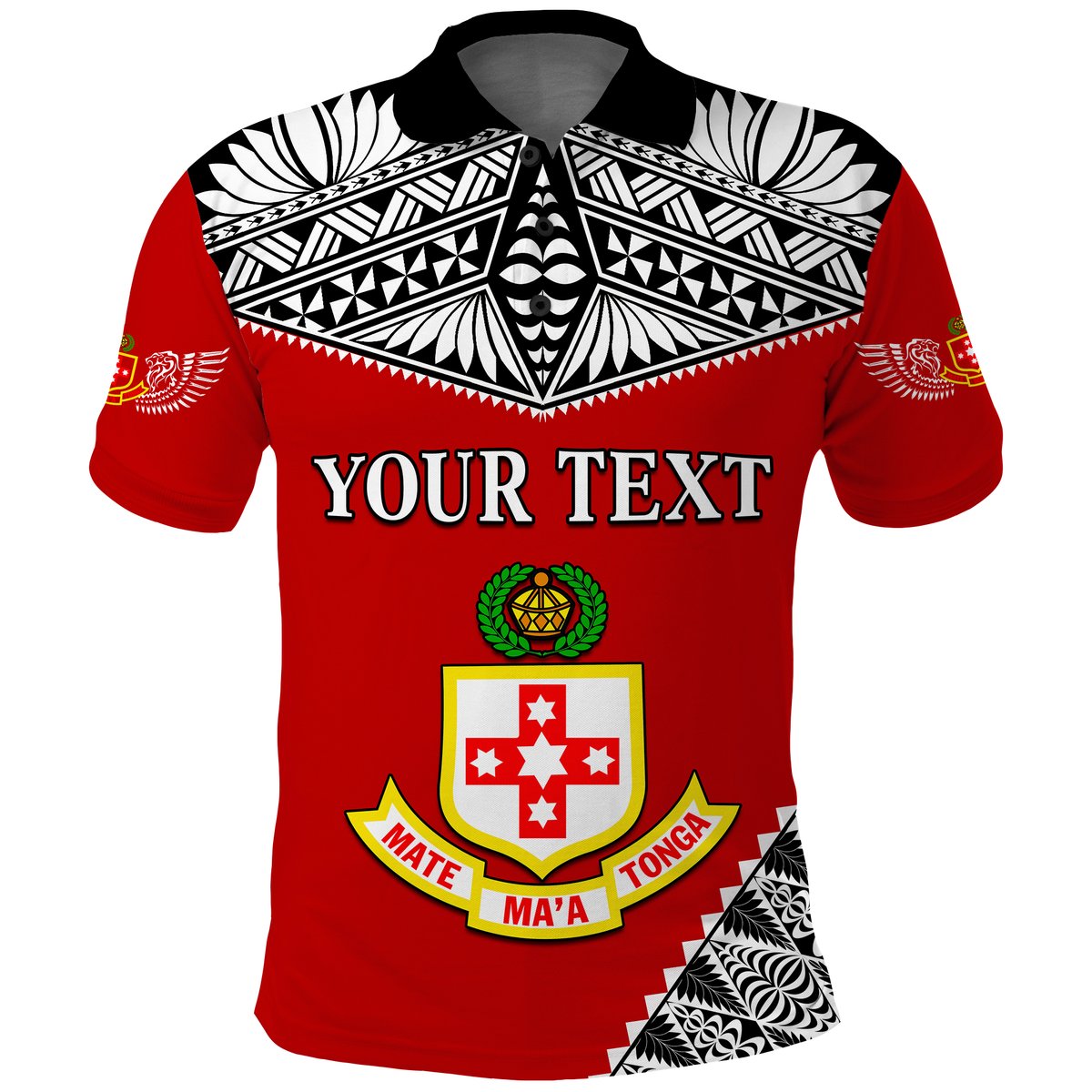 Custom Personalised Kolisi Tonga Polo Shirt College 'Atele Mate Ma'a Tonga