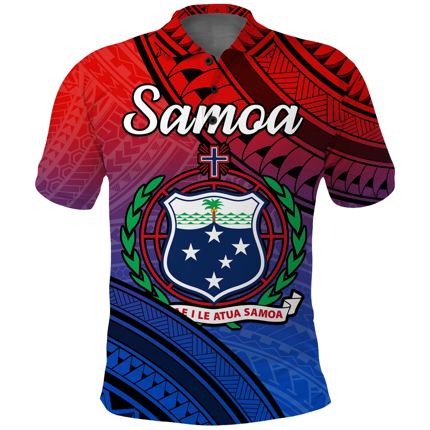 Samoa Polo Shirt Style Gradient Sporty Original