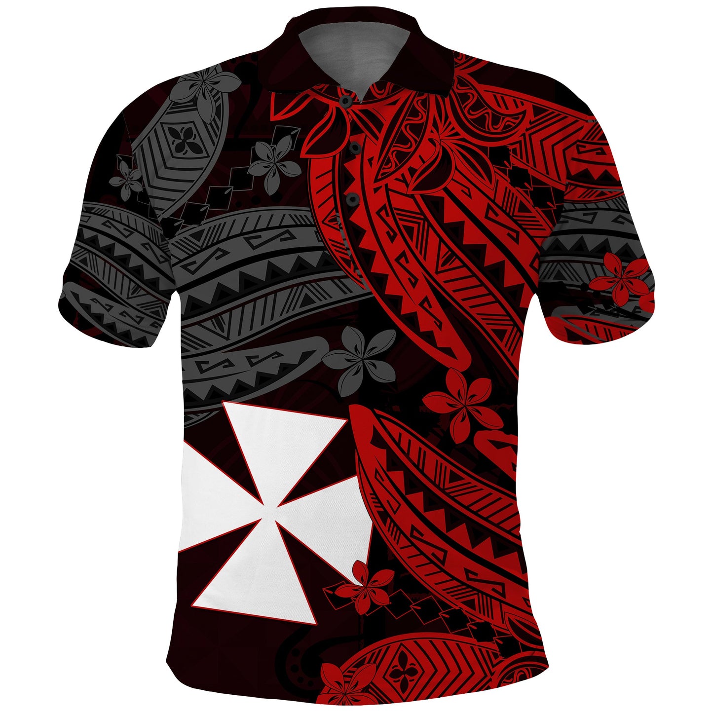 Wallis and Futuna Polo Shirt Enjoy Polynesian Flowers