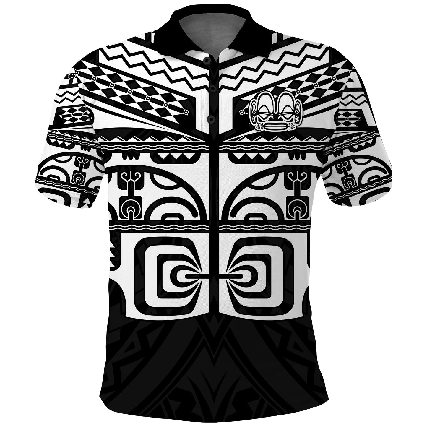 Marquesas Islands Polo Shirt - Marquesas Tattoo Black Special