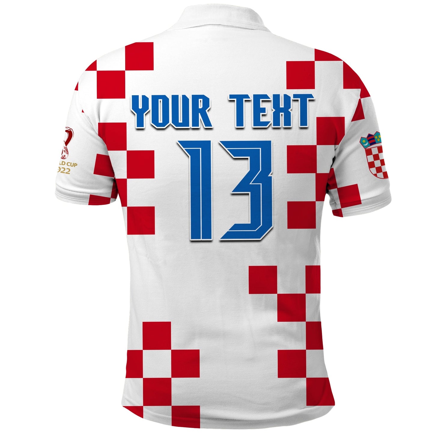 (Custom Text And Number) Croatia Football Polo Shirt World Cup Champions 2022 Hrvatska