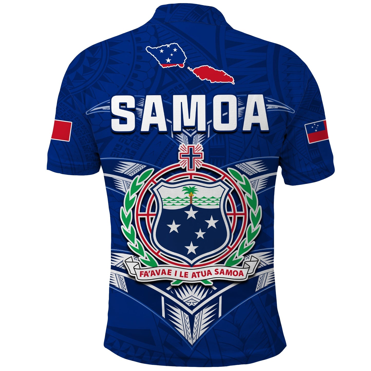 Toa Samoa Rugby Polo Shirt Siamupini Proud Blue