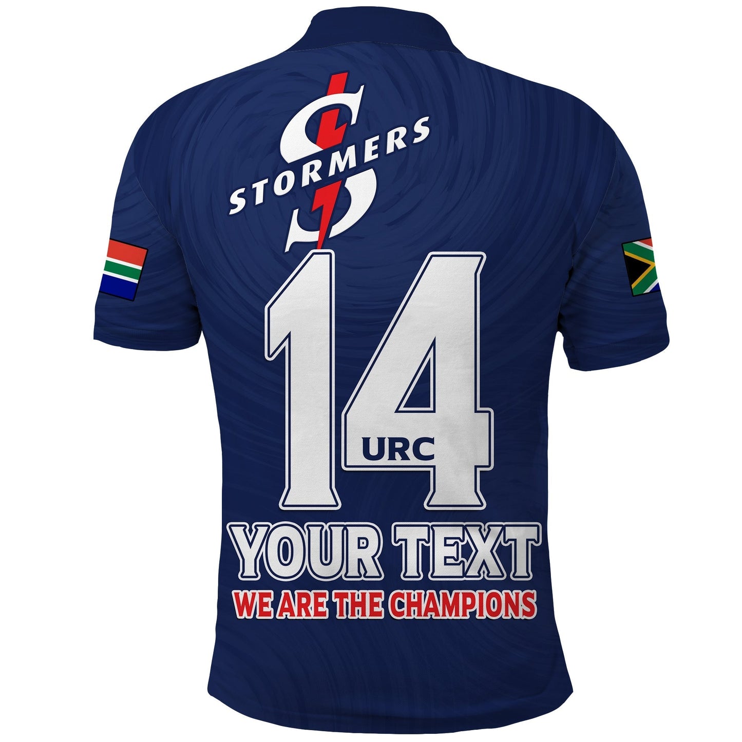 (Custom Text And Number) Stormers South Africa Rugby Polo Shirt We Are The Champions URC Unity