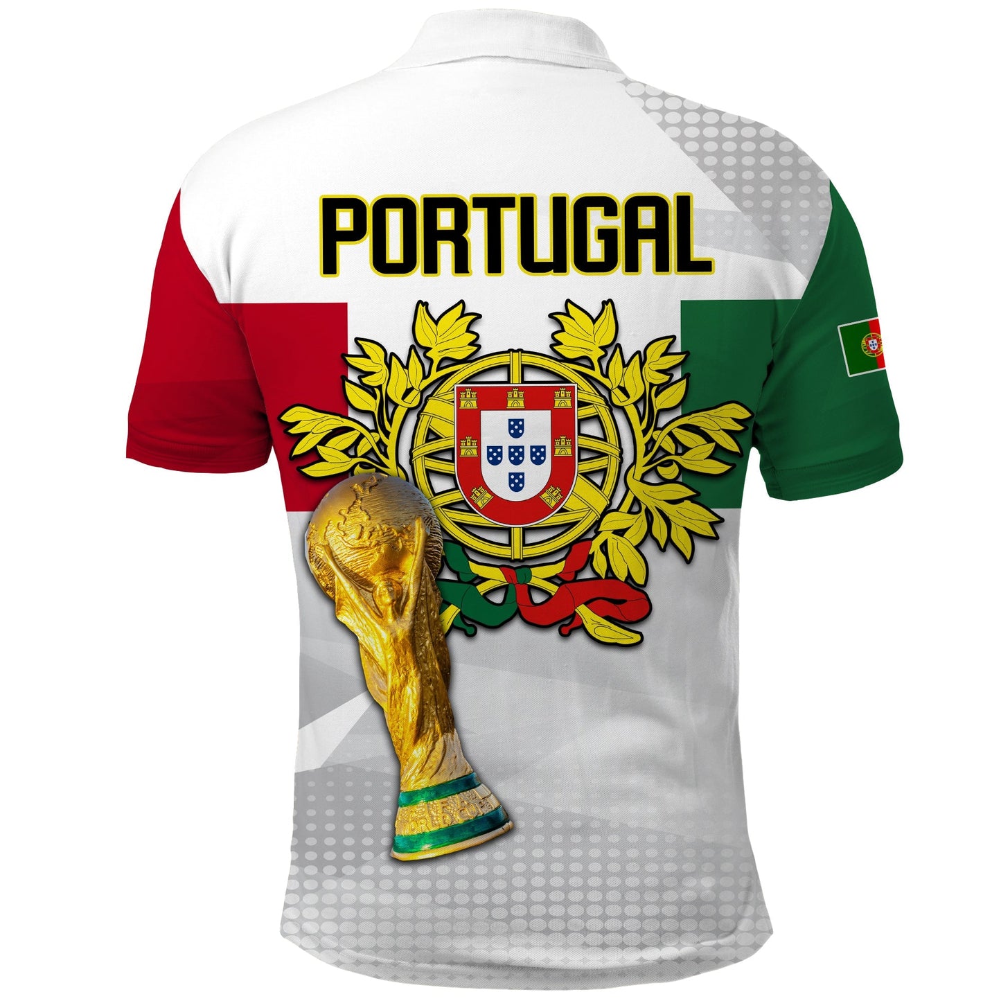 Portugal Football Polo Shirt Campeao Football 2022 White Sporty