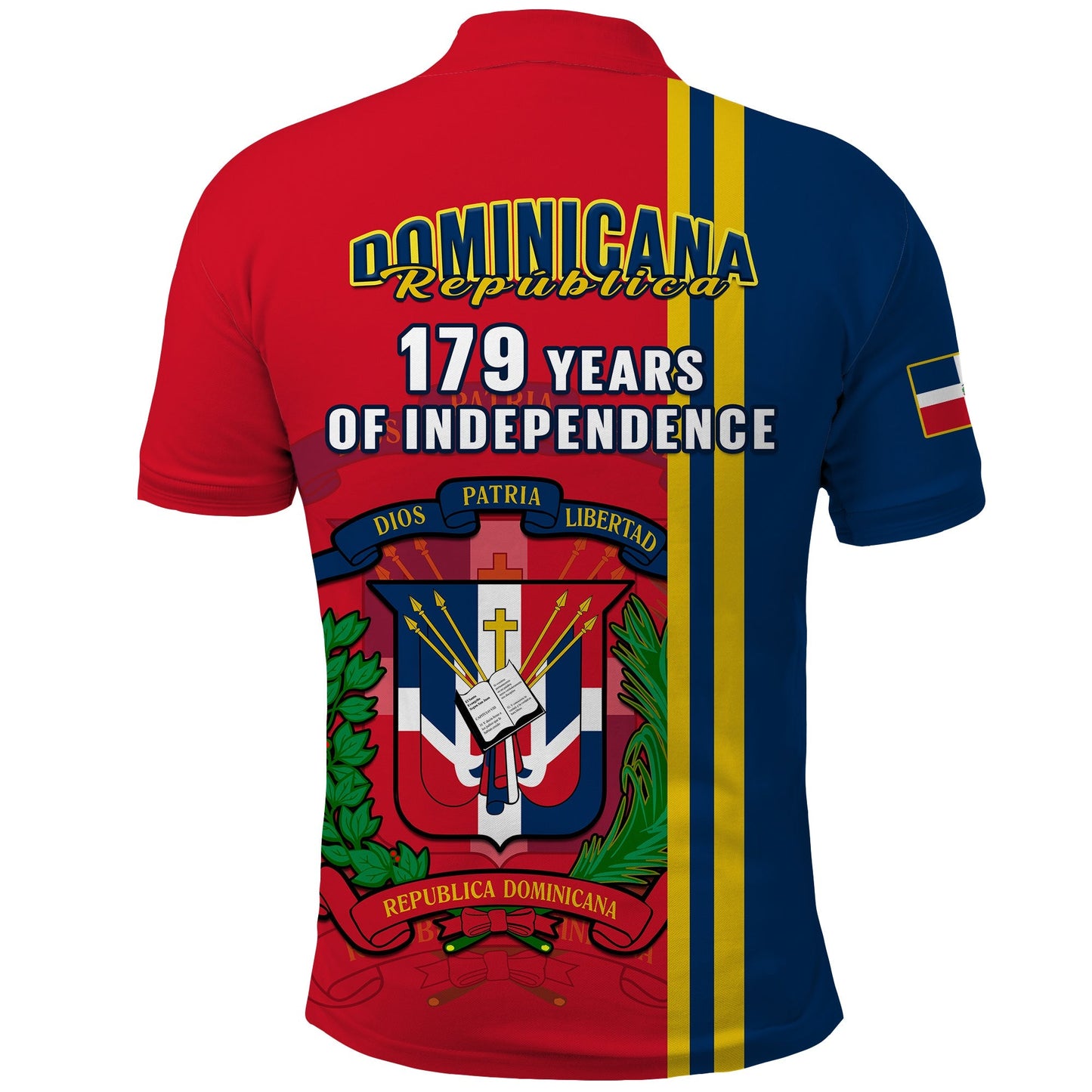 Dominican Republic Polo Shirt Happy 179 Years Of Independence