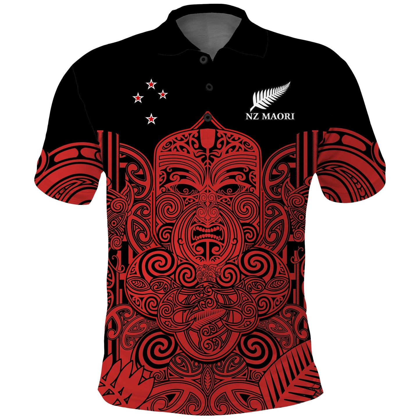 New Zealand Tiki Rugby Polo Shirt NZ Maori Koru Pattern Ver.03