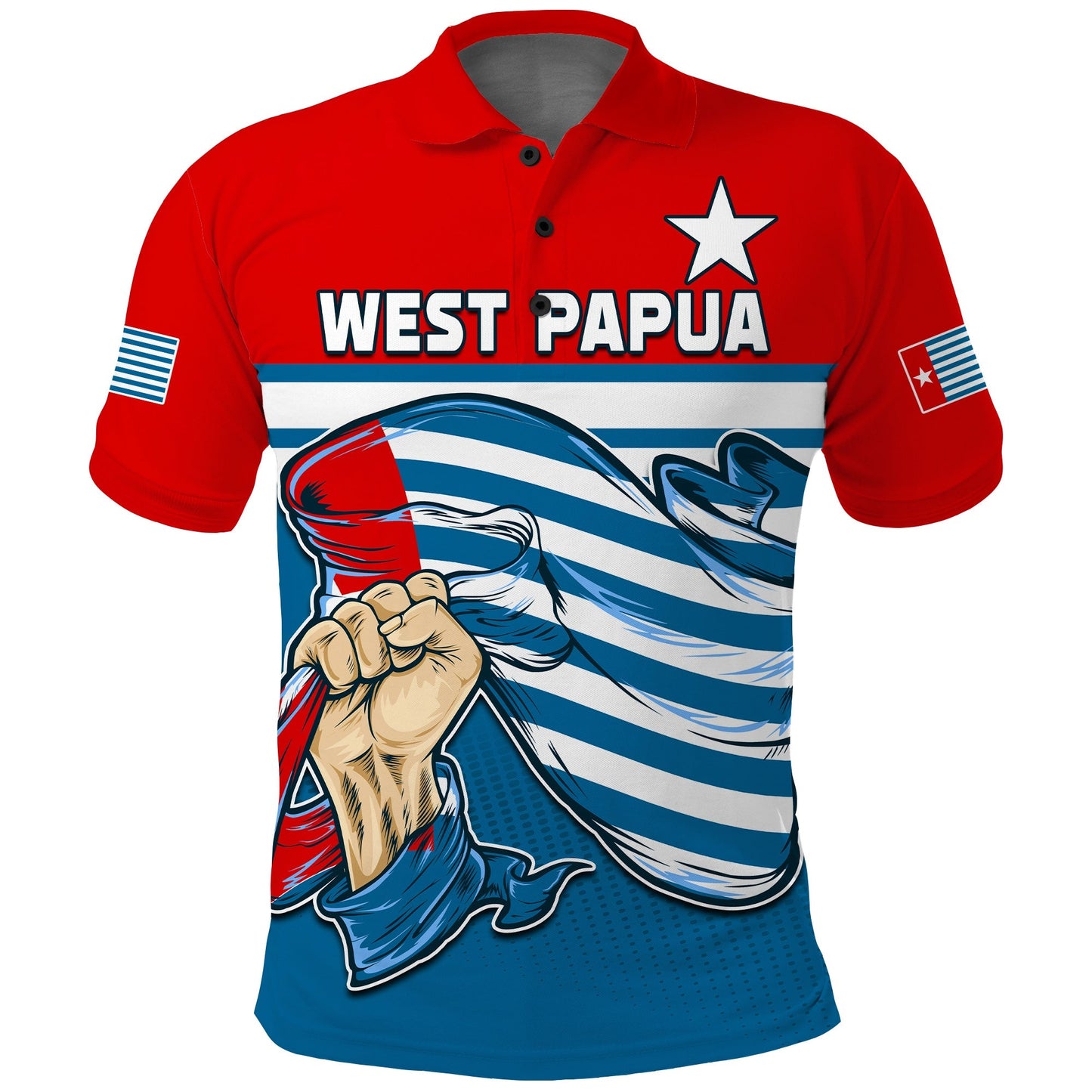 Free West Papua Polo Shirt One People One Soul Strong West Papuan