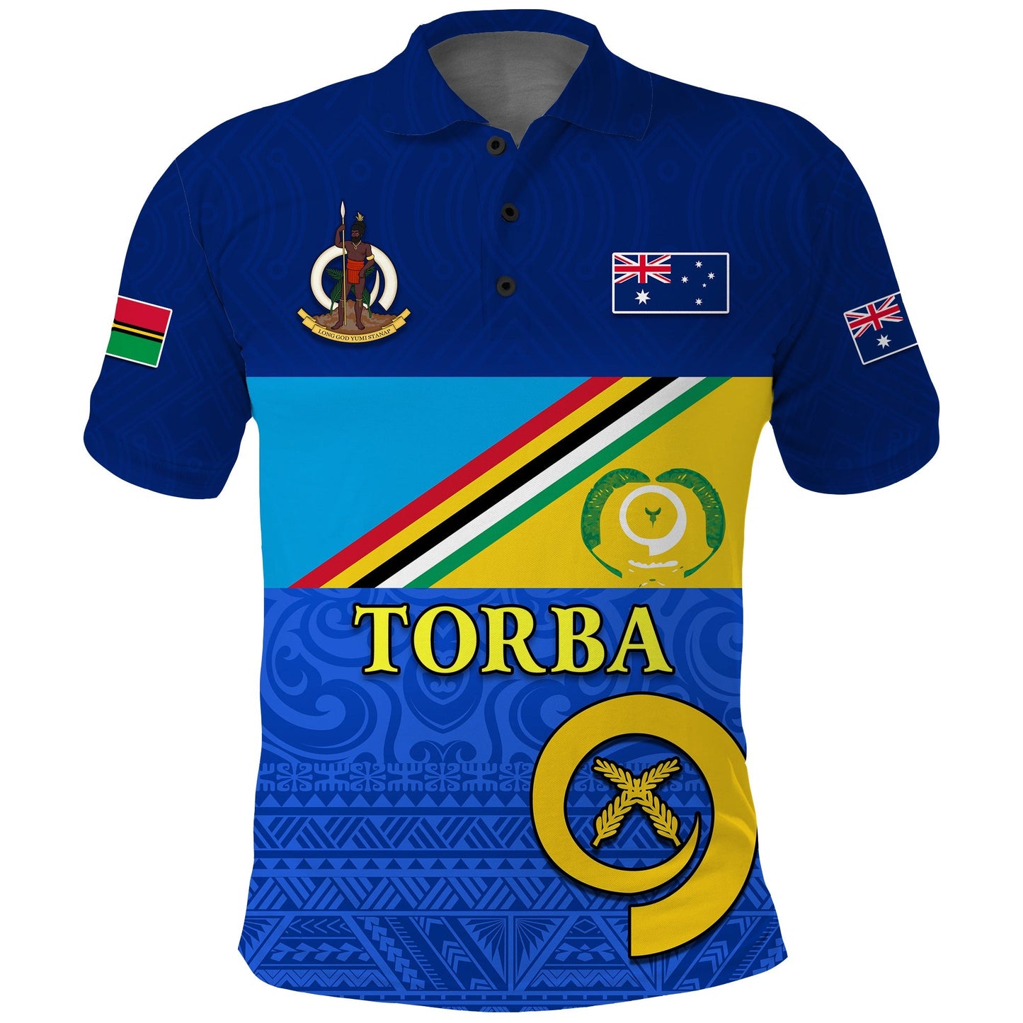 Torba Vanuatu Province Polo Shirt Mix Australia Flag