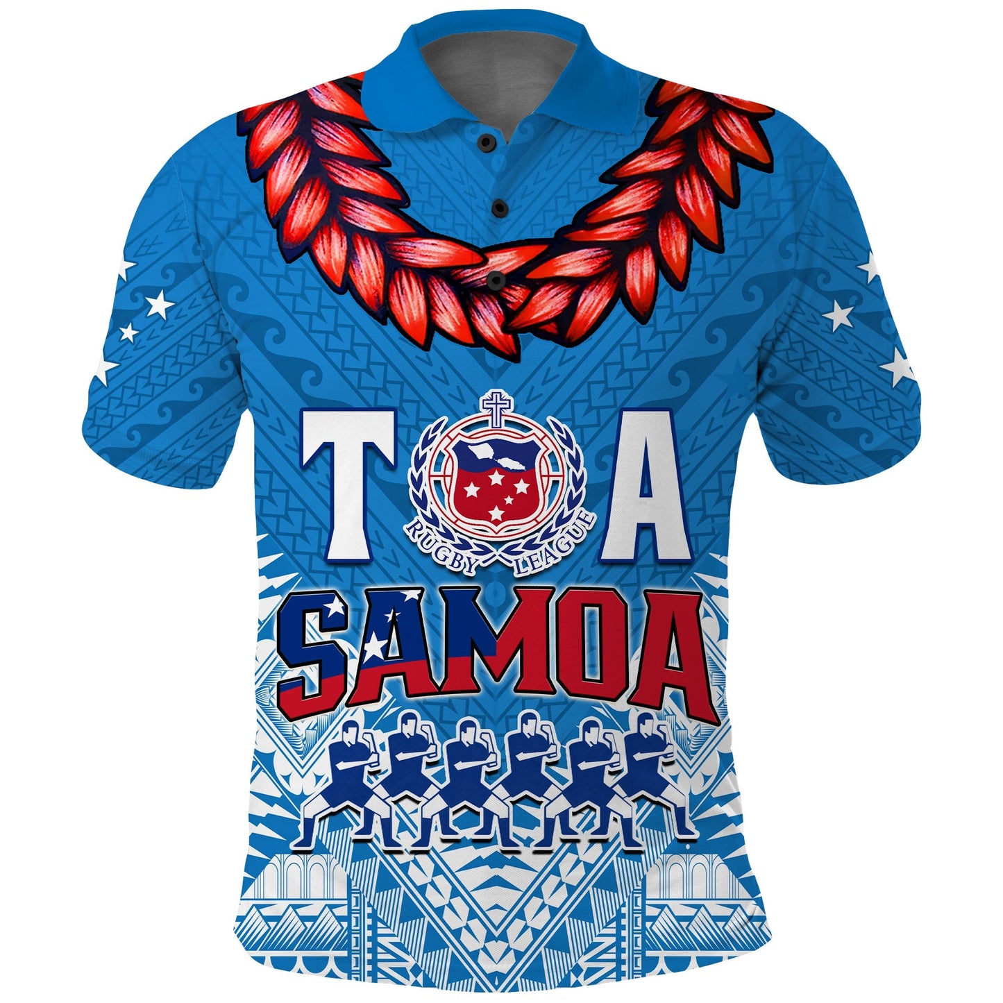 Toa Samoa Rugby Polo Shirt Manu Siva Tau Style Ulafala