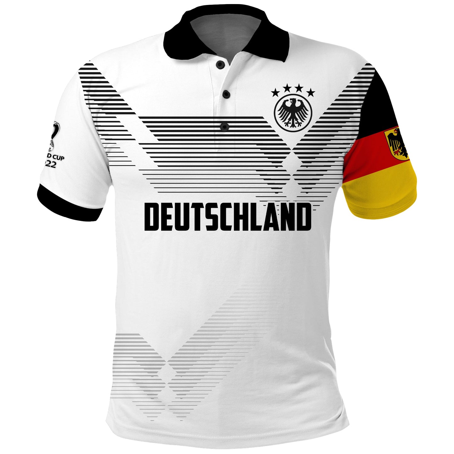 (Custom Text and Number) Germany Football Polo Shirt Come On Nationalelf Soccer Deutschland Champions World Cup