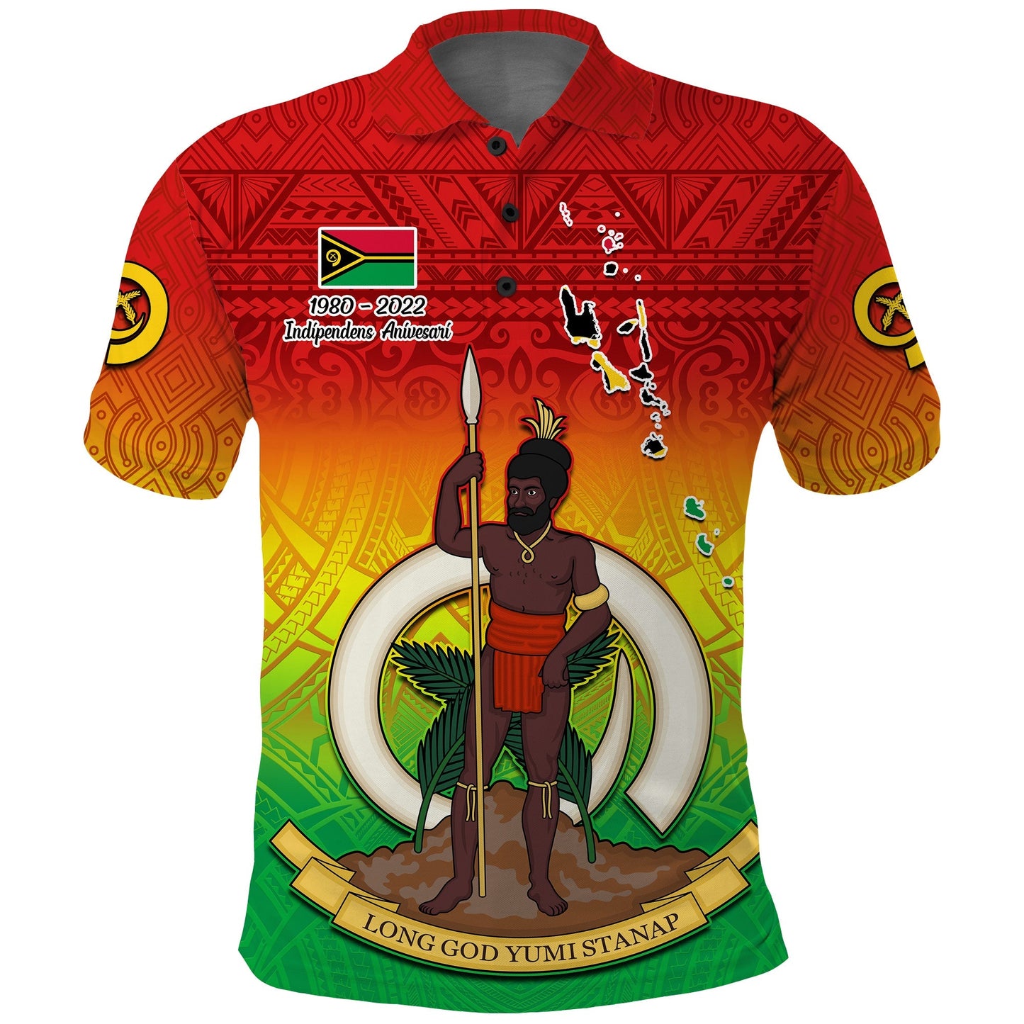 Vanuatu Independence Day Polo Shirt 42nd Anniversary Yumi Yumi Yumi