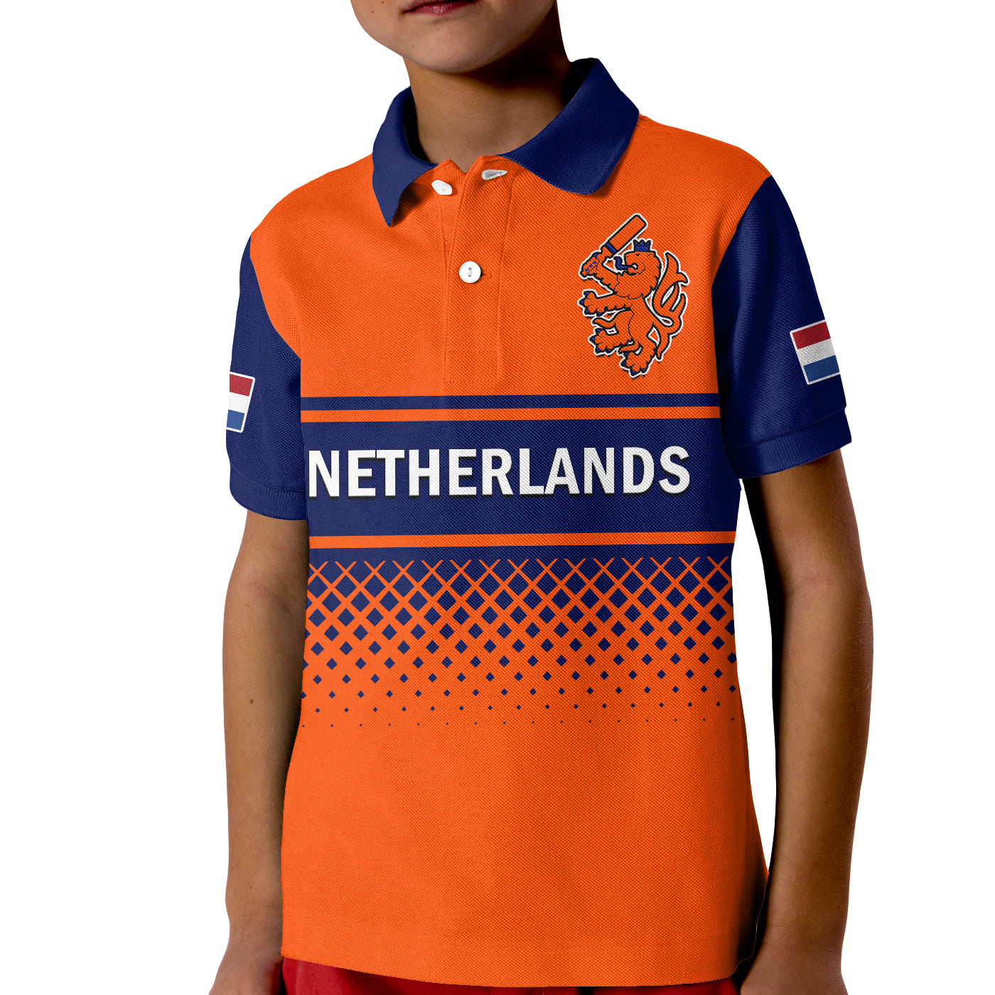 Netherlands Cricket Polo Shirt ODI Simple Orange Style