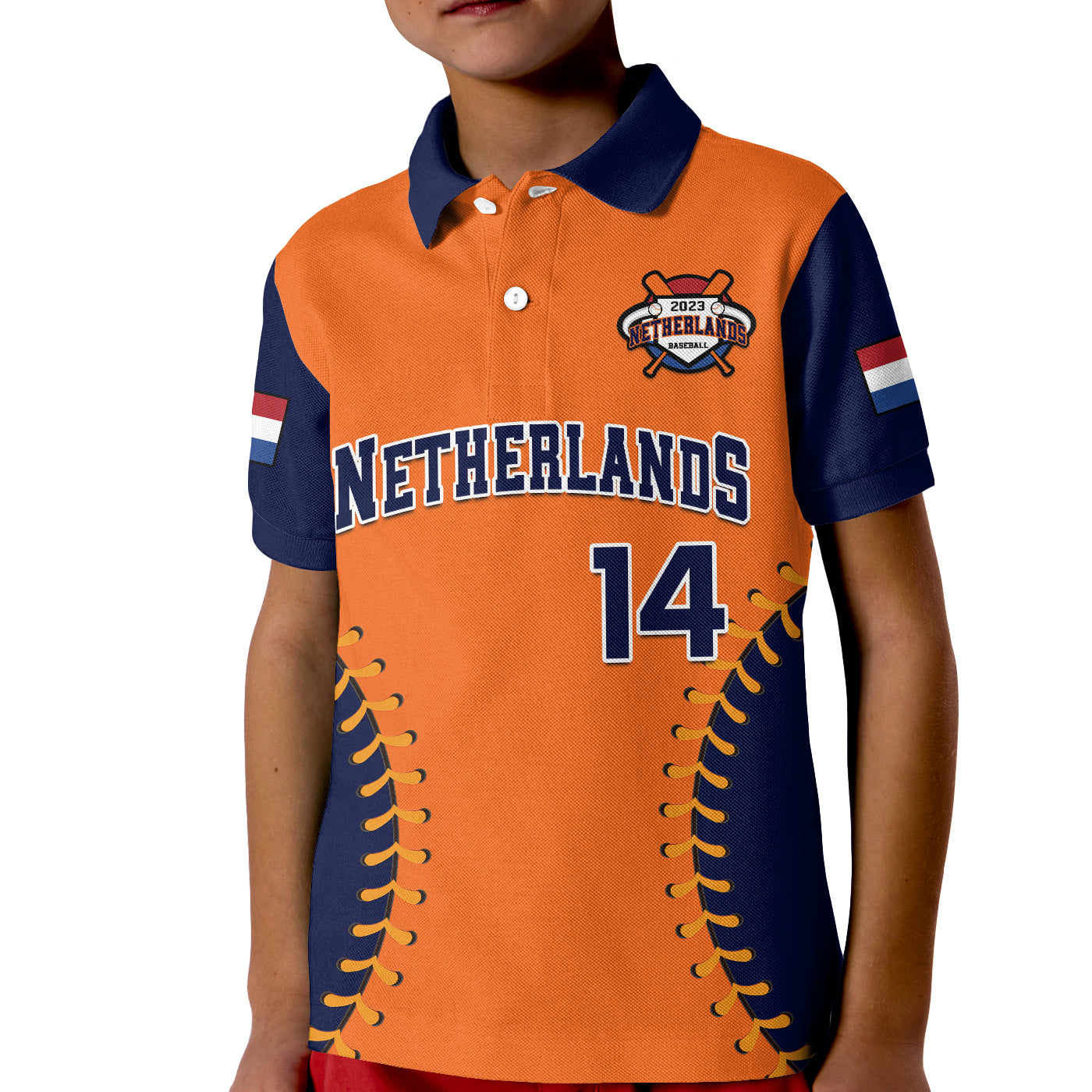 (Custom Text And Number) Netherlands Baseball Polo Shirt 2023 Sporty Style