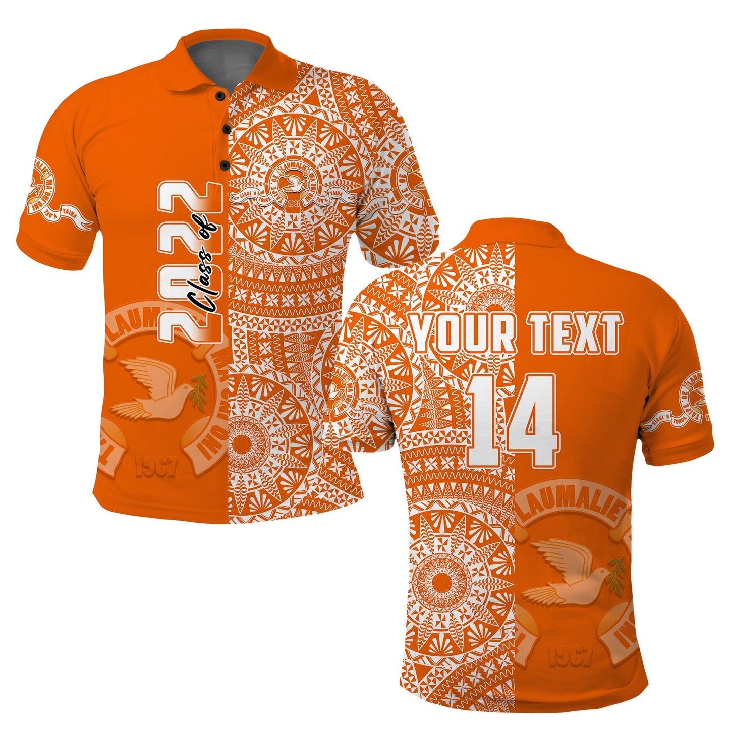 Custom Text And Number Tailulu Tonga College Polo Shirt Class Of Year Tongan Ngatu Pattern