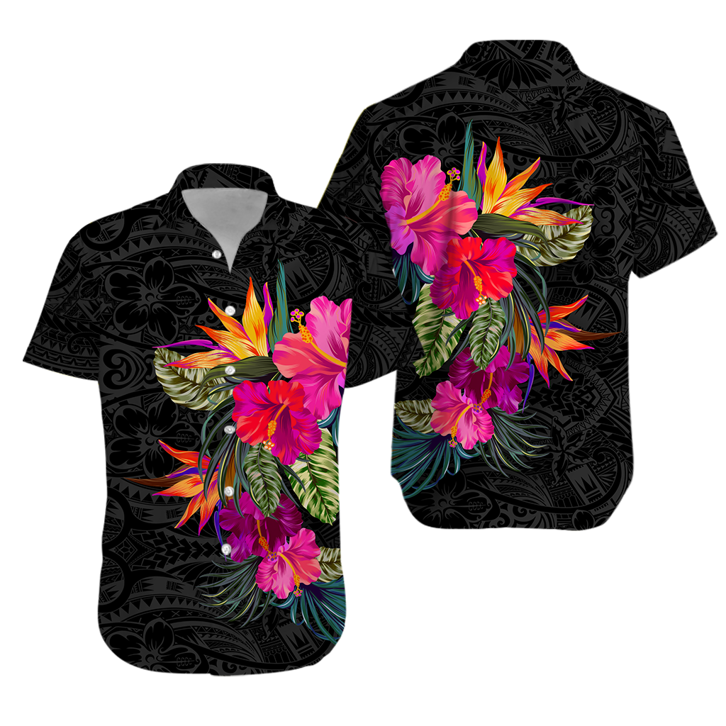 Polynesia Hibiscus Polynesian Tribal Hawaiian Shirt -